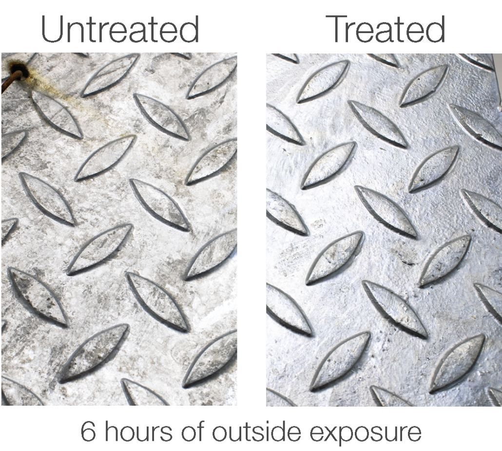 Untreated vs treated spray passivation