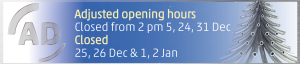 opening hours December and January